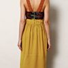 Burberry Prorsum Beaded Silk Dress in Yellow - Lyst