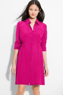 Calvin Klein Cinch Waist Shirtdress - Lyst
