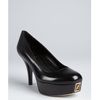 Fendi Black Leather Platform Pumps in Black - Lyst