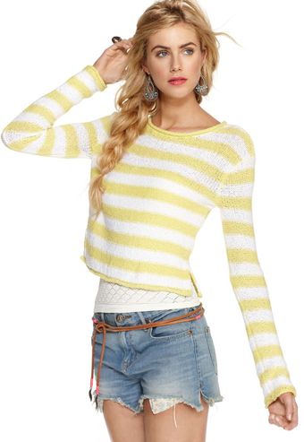 Free People Longsleeve Scoopneck Striped - Lyst