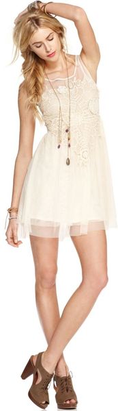 Free People Sleeveless Scoopneck Crochet Aline - Lyst