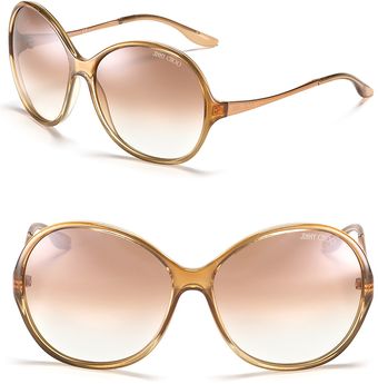 Jimmy Choo Round Oversized Sunglasses - Lyst
