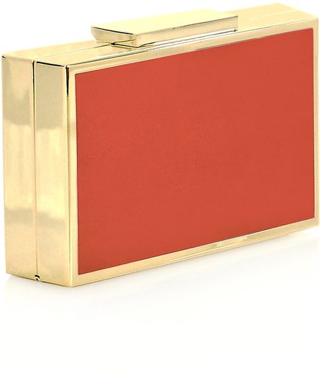 gold hard case clutch