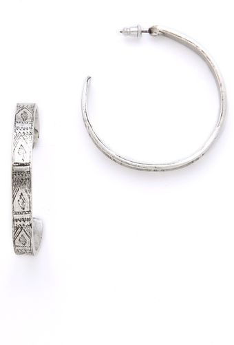  Afghani Engraved Hoop Earrings 