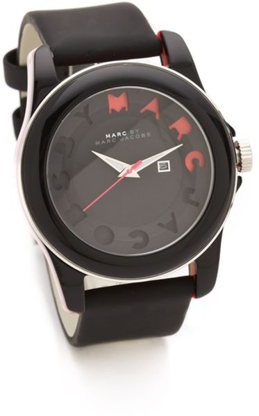 Marc By Marc Jacobs Icon Stripe Watch in Black - Lyst