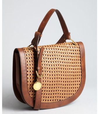  Copper Dove Brown Woven Faux Leather Alexa Shoulder Bag 