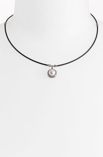  Pearl Diamond Pendant Necklace 