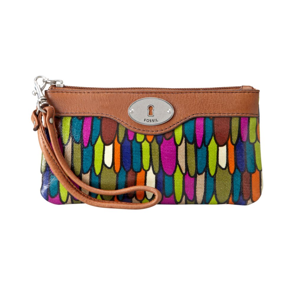 Fossil Keyper Printed Wristlet Wallet in Multicolor (multi) Lyst
