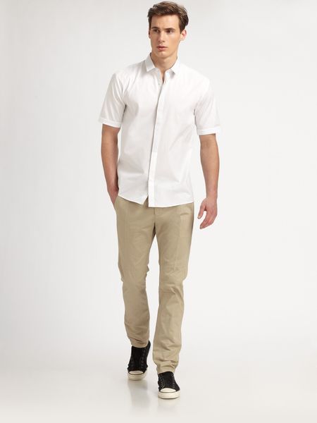Hugo Classic Cotton Sport shirt in White for Men - Lyst