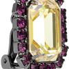 Kenneth Jay Lane Gunmetalplated Swarovski Crystal Clip Earrings in Yellow (gunmetal) - Lyst