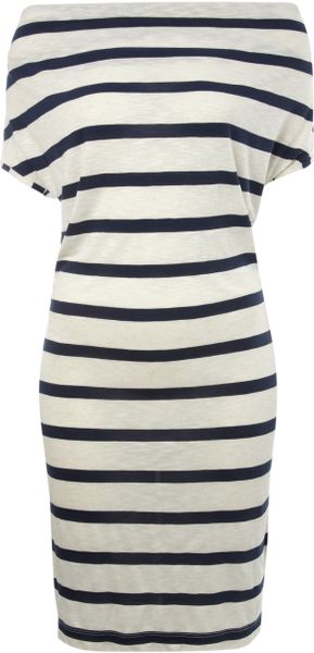 Linea Weekend Striped Cowl Neck Dress - Lyst