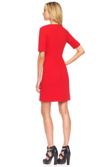 Michael Kors Stretch Boucle Shift Dress Red - Lyst
