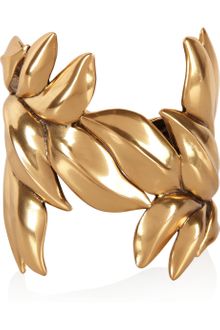 Oscar de la Renta 24karat Goldplated Leaf Cuff - Lyst