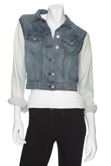 Rag & Bone Exclusive Denim Jacket With Leather Sleeves - Lyst