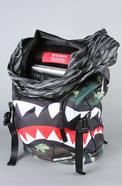 Sprayground The Camo Shark Top Loader Backpack in Multi in Multicolor for Men (camo) | Lyst