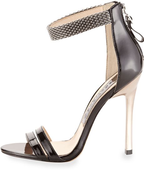 Boutique 9 Doet Chain Anklestrap Sandal  in Black - Lyst