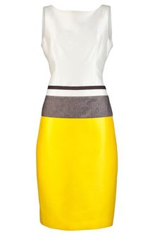 Carolina Herrera Color Block Dress - Lyst