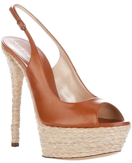 Casadei Platform Sandal in Brown - Lyst