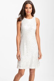 Donna Ricco Sleeveless Sequin Shift Dress - Lyst