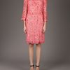 Emilio Pucci Beaded Lace Dress in Pink - Lyst