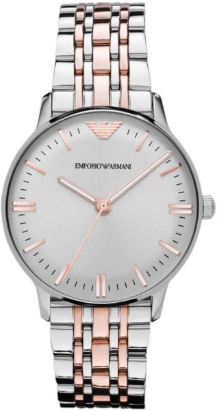 Emporio Armani Womens Two Tone Stainless Steel Bracelet 32mm in Gray (steel) - Lyst