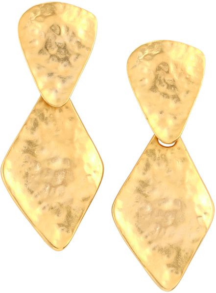 Kenneth Jay Lane Triangle Drop Earrings in Gold (null) - Lyst