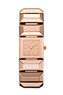Michael Kors Square Rose Golden Bracelet Watch - Lyst