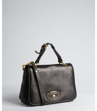  Black Leather Convertible Messenger Bag 