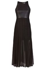 Shakuhachi Leather Maxi Dress