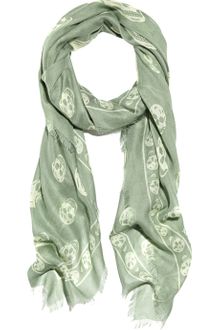 Alexander McQueen Skullprint Modal and Cashmereblend Scarf - Lyst