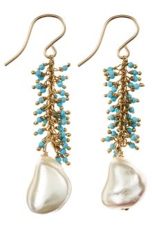 Devon Leigh Turquoise Pearl Shell Earrings - Lyst