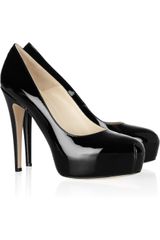 Brian Atwood Maniac Patentleather Platform Pumps
