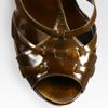 Burberry Leather Tstrap Platform Sandals in Brown - Lyst