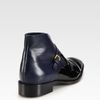 Jil Sander Twotone Leather Ankle Boots in Black - Lyst