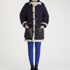 Marni Shearling Wool Coat in Blue - Lyst