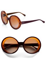 Marni Oversized Twotone Round Plastic Sunglasses