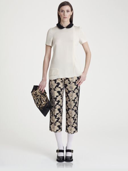 Marni Brocade Pants in Gold (coal) - Lyst