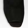 Miu Miu Suede Peep Toe Ankle Boots in Black - Lyst