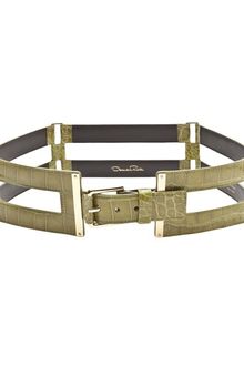 Oscar de la Renta Alligator Wide Belt - Lyst