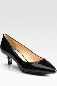 Prada Patent Leather Pointed Toe Pumps - Lyst