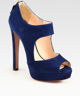  Suede Double Strap Platform Booties 