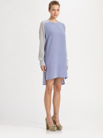  Striped Silk Dress 