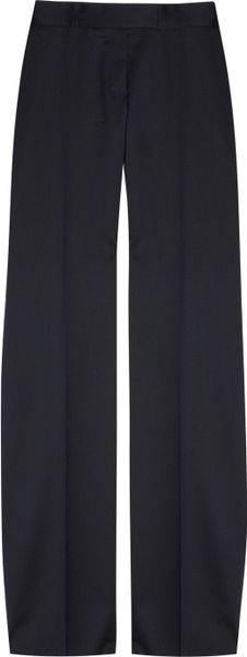 Stella Mccartney Jasmine Wooltwill Wideleg Pants in Blue (navy) - Lyst