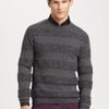 Versace Striped Crewneck Sweater in Gray for Men (grey) - Lyst