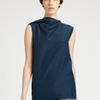 Yves Saint Laurent Crepe Scarf Blouse in Blue (teal) - Lyst