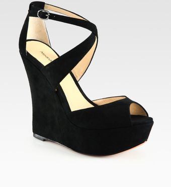  Suede Wedge Platform Sandals 