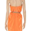 Bcbgmaxazria Belted Silkcharmeuse Dress in Orange - Lyst