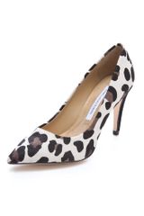 Diane Von Furstenberg Anette Snow Leopard Pumps