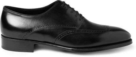 John Lobb Hutton Leather Oxford Shoes in Black for Men | Lyst