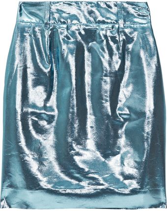  Metallic Silk Blend Skirt 